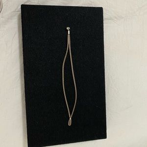 Pandora taupe double fabric cord bracelet.